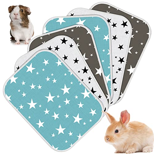 Namalu 6er Pack Saugfähige Meerschweinchen Käfig Einlagen Wiederverwendbare PIPI Pads Waschbare Urin Unterlagen wasserdichte Urin Pads Kätzchen Welpenmatten für Kleintiere, 3 Stile (13 x 18 Zoll) von Namalu