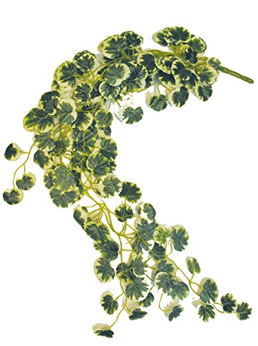 Namiba Terra 5924 Hängepflanze, Großblättrige Begonia, Seide, Circa 85-90 cm, weiß/gelb/grün von Namiba Terra