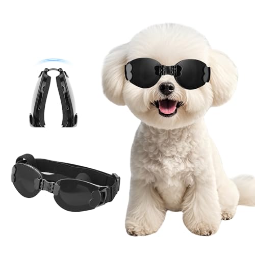 NAMSAN Faltbare Sonnenbrillen für Hunde Wasserdicht Winddicht Motorradbrille Hund für Mittel/Gross Hunde-Black NAMSAN Faltbare Sonnenbrillen für Hunde Wasserdicht Winddicht Motorradbrille Hund für Mittel/Gross Hunde-Black von Namsan