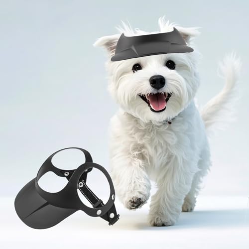 NAMSAN Hunde Sonnenhut Sonnenschutz Haustier Hut mit Ohrlöchern, Verstellbarer Mütze für kleine und mittelgroße Hunde-Schwarz NAMSAN Hunde Sonnenhut Sonnenschutz Haustier Hut mit Ohrlöchern, Verstellbarer Mütze für kleine und mittelgroße Hunde-Schwarz von Namsan