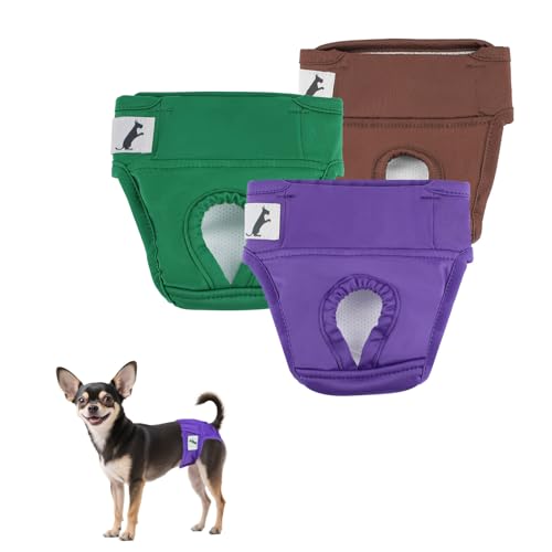 NAMSAN Hundewindeln 3 Stück Läufigkeitshose für Hündinnen Hochsaugfähige Perioden Schlüpfer für Hunde Schutzhöschen für Urin Inkontinenz/Untrainierte Welpen, S NAMSAN Hundewindeln 3 Stück Läufigkeitshose für Hündinnen Hochsaugfähige Perioden Schlüpfer für Hunde Schutzhöschen für Urin Inkontinenz/Untrainierte Welpen, S von Namsan