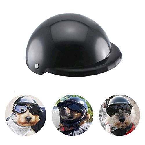 Namsan Haustierhelm Hundehelm für Hunde Einstellbar Hunde Motorradhelm Fahrradhelm Cap für Katzen/Kleine Hunde - Schwarz von Namsan