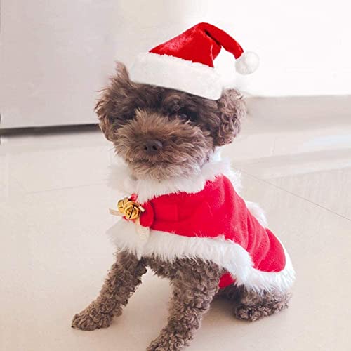 Namsan Hundekostüm Weihnachten Katzen Weihnachtskostüm Weihnachtsmütze für Hund Kostüm für Katzen Xmas Costume von Namsan