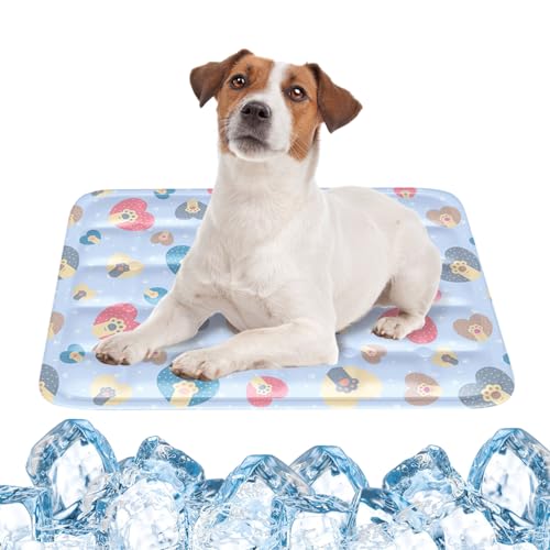 Namsan Kühlmatte für Hunde 50 X 60 cm Selbstkühlende Gel Kühldecke für Hunde Leicht zu Reinigen Kühl Hundedecke - Blau von Namsan