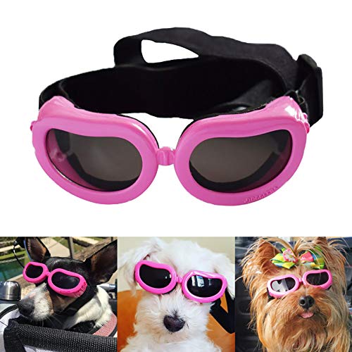NAMSAN Sonnenbrillen für Hunde UV Schutzbrille Wasserdichter Einstellbar Hundebrille für Kleine Hunde/Katzen -Pink NAMSAN Sonnenbrillen für Hunde UV Schutzbrille Wasserdichter Einstellbar Hundebrille für Kleine Hunde/Katzen -Pink von Namsan