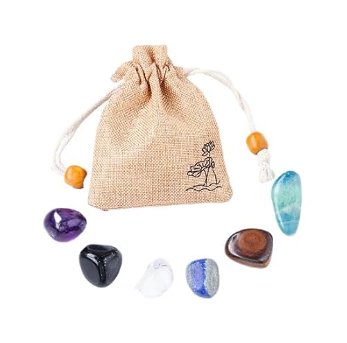 Namzi 1 Set aus natürlichen Kristallrohsteinen, 12 Sternzeichen, Stoffbeutel-Set, Jungfrau, DIY, Kristall, Mineral Exemplar, Kindergeschenk, Ornament von Namzi