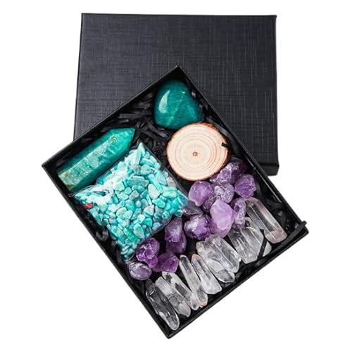 Namzi 1 Stück Naturkristall Rohstein Kristall Sechseckig Prisma Kristall Crushed Stone Set Box Hellblau Naturkristall Stein Herzform Mineral Logo Dekoration Ornament Namzi 1 Stück Naturkristall Rohstein Kristall Sechseckig Prisma Kristall Crushed Stone Set Box Hellblau Naturkristall Stein Herzform Mineral Logo Dekoration Ornament von Namzi