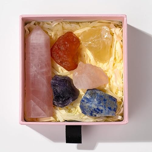 Namzi 1 Stück natürliche Kristallsäule Rohstein Set Box, rosa einspitziger Kristallstein sechseckige Säule Mineral Standard Set Box Yoga Stein Ornament Namzi 1 Stück natürliche Kristallsäule Rohstein Set Box, rosa einspitziger Kristallstein sechseckige Säule Mineral Standard Set Box Yoga Stein Ornament von Namzi