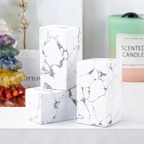 Namzi 1 Stück weißer natürlicher Kristall-Rohstein, quadratischer Siegel-Ornament, Rohstein, polierte Siegelschnitzerei, Siegelstein, Heim-Desktop-Dekoration von Namzi