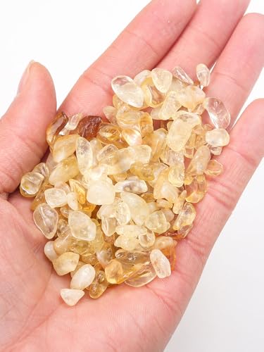 Namzi 1 kg natürlicher Kristallschotter, Aromatherapie-Polierstein, Entmagnetisierungsstein, Aquarium-Reinigung, Dekoration, gelber Naturstein, 5–7 mm von Namzi