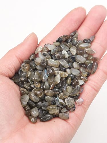 Namzi 1 kg natürlicher Kristallschotter, Aromatherapie-Polierstein, Entmagnetisierungsstein, Aquarium-Reinigung, Dekoration, hellbrauner Naturstein, 5–7 mm von Namzi