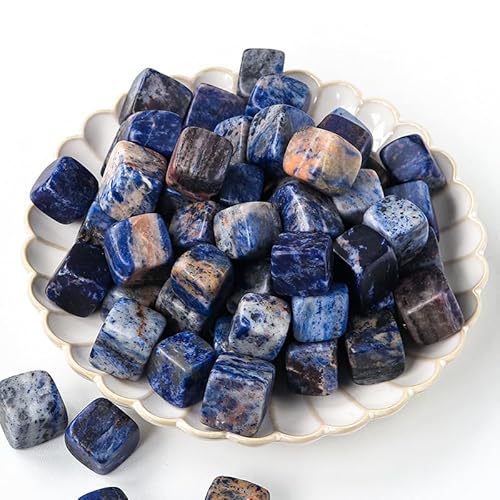 Namzi 100 g natürlicher Kristall-Rohstein, Blockstein, Aromatherapie-Stein, Erweiterungsstein, Aquarium-Dekoration, blaue Textur, natürlicher Blockstein, 1,5–2 cm von Namzi