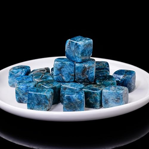 Namzi 100 g natürlicher blauer Textur-Kristall-Rohstein, quadratischer Stein, Aromatherapie-Stein, erweiterter Aromatherapie-Stein, Aquarium-Dekoration, natürlicher quadratischer Stein, 1,5–2 cm von Namzi