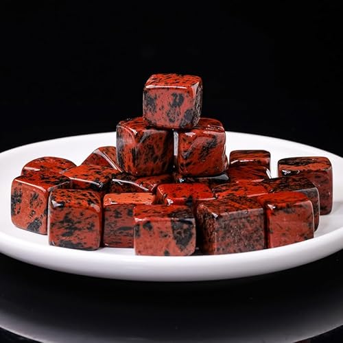 Namzi 100 g roter Naturkristall-Rohstein, Blockstein, Aromatherapie-Stein, Expansionsstein, Aquarium-Dekoration, natürlicher Blockstein, 1,5–2 cm von Namzi