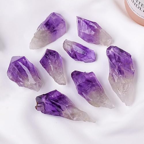 Namzi 2 Stück natürlicher violetter Kristall-Rohstein mit einem Gewicht von ca. 30–50 g, Kristall-Rohstein, Mineral, Standard, poliert, violett, Kristall, Energiestein, kleiner Stab, Ornament Namzi 2 Stück natürlicher violetter Kristall-Rohstein mit einem Gewicht von ca. 30–50 g, Kristall-Rohstein, Mineral, Standard, poliert, violett, Kristall, Energiestein, kleiner Stab, Ornament von Namzi