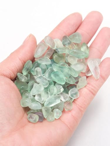 Namzi 200 g natürlicher hellgrüner Kristall, zerkleinerter Stein 5–7 mm, Aromatherapie-Polierstein, Entmagnetisierungsstein, Aquarium-Reinigung, Dekoration, Naturstein von Namzi