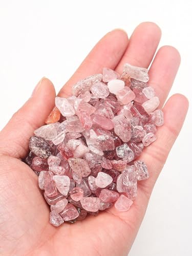 Namzi 200 g natürlicher rosa Kristall, zerkleinerter Stein, 5–7 mm, Aromatherapie-Polierstein, Entmagnetisierungsstein, Aquarium-Reinigung, Dekoration, Naturstein von Namzi