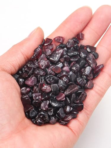 Namzi 200 g natürlicher tiefroter Kristallschotter, 5–7 mm, Aromatherapie-Polierstein, Entmagnetisierungsstein, Aquarium-Reinigung, Dekoration, Naturstein von Namzi