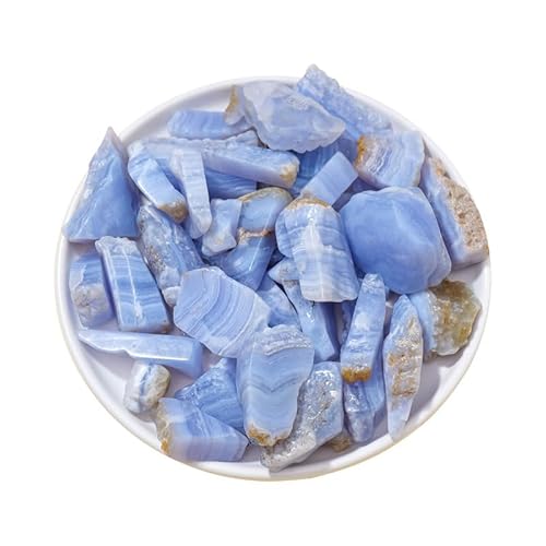 Namzi 500 g natürlicher Kristall-Rohstein, blau gemusterter Schotter, gemischte Größe, blau gemusterter Stein, Griffstück, zerkleinerter Stein, Duftstein, dekoratives Ornament von Namzi