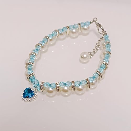 Namzi Haustier-Dekoration, Halsband, Halskette, Katzen- und Hundezubehör, Dekoration, verstellbar, für Welpen, Hunde, Katzen, Haustierpflege-Zubehör, L, Blau C Namzi Haustier-Dekoration, Halsband, Halskette, Katzen- und Hundezubehör, Dekoration, verstellbar, für Welpen, Hunde, Katzen, Haustierpflege-Zubehör, L, Blau C von Namzi