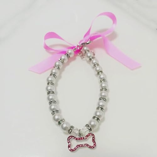 Namzi Haustier-Dekoration, Halsband, Halskette, Katzen- und Hundezubehör, Dekoration, verstellbar, für Welpen, Hunde, Katzen, Haustierpflege-Zubehör, S, Weiß 04 Namzi Haustier-Dekoration, Halsband, Halskette, Katzen- und Hundezubehör, Dekoration, verstellbar, für Welpen, Hunde, Katzen, Haustierpflege-Zubehör, S, Weiß 04 von Namzi