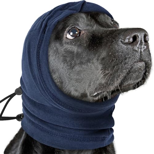 Nanaki Beruhigende Ohrenschützer mit Kapuze der 3. Generation, rutschfeste Hämatom-Wickel für Hunde, verstellbare Kopfbandagen, Geräuschunterdrückung, Angstlinderung, Ohrenschützer für Feuerwerk und von Nanaki