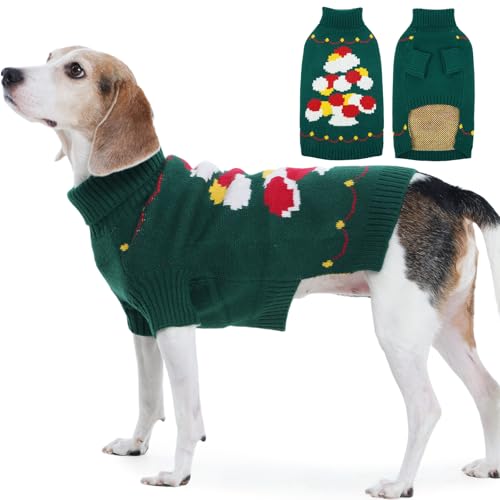Nanaki Dackel-Pullover, Rollkragen, Herbst-Hundepullover, Strickwaren, mittelgroße Rassen, Jungen, Mädchen, Hunde-Sweatshirt, warmer Winterpullover, Weihnachten, Halloween, Erntedankfest, Outfit von Nanaki