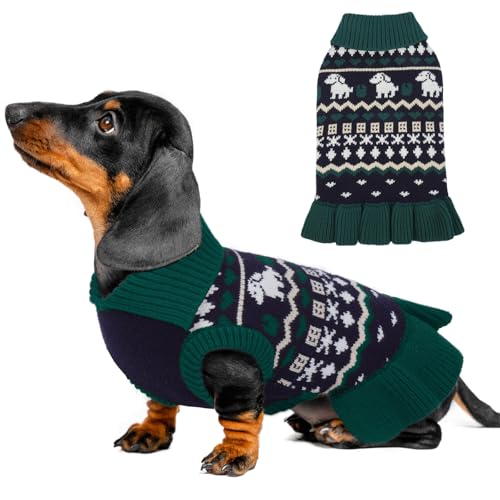 Nanaki Dackelpullover, dehnbar, warm, für Pitbull, weiche Strickwaren, Pullover, Mädchen, ärmellos, Halloween-Weihnachts-Sweatshirt für mittelgroße Rassen, Hündinnen, Winter, Herbst, Pullover für Nanaki Dackelpullover, dehnbar, warm, für Pitbull, weiche Strickwaren, Pullover, Mädchen, ärmellos, Halloween-Weihnachts-Sweatshirt für mittelgroße Rassen, Hündinnen, Winter, Herbst, Pullover für von Nanaki