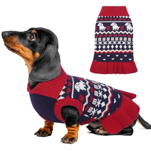 Nanaki Dackelpullover, dehnbar, warm, für Pitbull, weiche Strickwaren, Pullover, Mädchen, ärmellos, Halloween-Weihnachts-Sweatshirt für mittelgroße Rassen, Hündinnen, Winter, Herbst, Pullover für Nanaki Dackelpullover, dehnbar, warm, für Pitbull, weiche Strickwaren, Pullover, Mädchen, ärmellos, Halloween-Weihnachts-Sweatshirt für mittelgroße Rassen, Hündinnen, Winter, Herbst, Pullover für von Nanaki