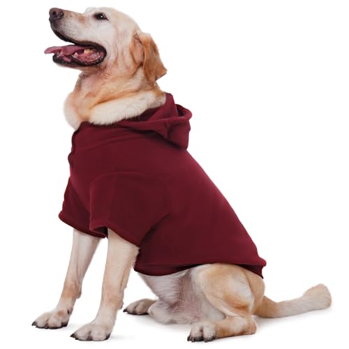 Nanaki Hunde-Kapuzenpullover aus Fleece mit doppeltem Loch für die Leine und Kapuze, weicher, warmer Pullover für Jungen und Mädchen, dehnbarer Kapuzenpullover für Hunde, Labrador, Golden Retriever Nanaki Hunde-Kapuzenpullover aus Fleece mit doppeltem Loch für die Leine und Kapuze, weicher, warmer Pullover für Jungen und Mädchen, dehnbarer Kapuzenpullover für Hunde, Labrador, Golden Retriever von Nanaki