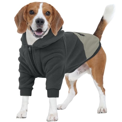 Nanaki Hunde-Kapuzenpullover für große Hunde, Sweatshirt mit Tasche, warme Fleecejacke für Jungen und Mädchen für Bulldogge, Kaltwettermantel für Weihnachten, Urlaub, drinnen und draußen (Grau, Größe Nanaki Hunde-Kapuzenpullover für große Hunde, Sweatshirt mit Tasche, warme Fleecejacke für Jungen und Mädchen für Bulldogge, Kaltwettermantel für Weihnachten, Urlaub, drinnen und draußen (Grau, Größe von Nanaki