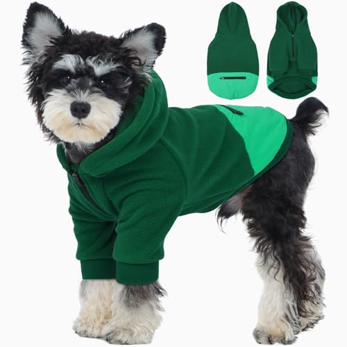 Nanaki Hunde-Kapuzenpullover für kleine Hunde, weich, dehnbar, Welpen-Kapuzenpullover mit Tasche, warmer Pullover, Fleece-Jacke, Chihuahua, Kleidung für Herbst und Winter (Grau, Größe XS (Rücken: 24,9 Nanaki Hunde-Kapuzenpullover für kleine Hunde, weich, dehnbar, Welpen-Kapuzenpullover mit Tasche, warmer Pullover, Fleece-Jacke, Chihuahua, Kleidung für Herbst und Winter (Grau, Größe XS (Rücken: 24,9 von Nanaki