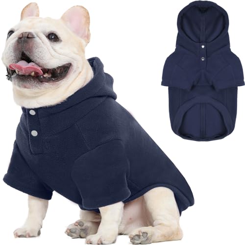 Nanaki Hunde-Kapuzenpullover für mittelgroße Hunde, Doppel-Leinenloch, warmer Winter-Fleecepullover, Sweatshirts mit Kapuze, für Jungen und Mädchen, französische Bulldogge, Pitbull, Schnauzer, Westie Nanaki Hunde-Kapuzenpullover für mittelgroße Hunde, Doppel-Leinenloch, warmer Winter-Fleecepullover, Sweatshirts mit Kapuze, für Jungen und Mädchen, französische Bulldogge, Pitbull, Schnauzer, Westie von Nanaki