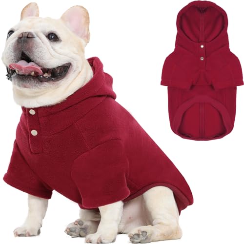 Nanaki Hunde-Kapuzenpullover für mittelgroße Hunde, Doppel-Leinenloch, warmer Winter-Fleecepullover, Sweatshirts mit Kapuze, für Jungen und Mädchen, französische Bulldogge, Pitbull, Schnauzer, Westie Nanaki Hunde-Kapuzenpullover für mittelgroße Hunde, Doppel-Leinenloch, warmer Winter-Fleecepullover, Sweatshirts mit Kapuze, für Jungen und Mädchen, französische Bulldogge, Pitbull, Schnauzer, Westie von Nanaki