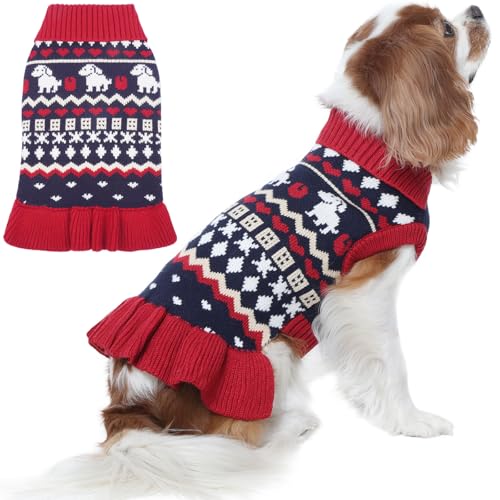 Nanaki Pullover für kleine Hunde, dehnbar, warm, für Welpen, Katzen, weicher Strickwaren, Pullover, Mädchen, warmes Weihnachtspullover für kleine Rassen, Herbst-Winterpullover, Chihuahua, Pudel Nanaki Pullover für kleine Hunde, dehnbar, warm, für Welpen, Katzen, weicher Strickwaren, Pullover, Mädchen, warmes Weihnachtspullover für kleine Rassen, Herbst-Winterpullover, Chihuahua, Pudel von Nanaki