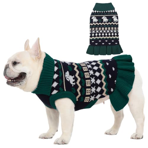 Nanaki Weihnachtspullover für Hunde, dehnbar, Thermo-Welpenpullover, weicher Strickpullover, ärmellos, warm, Halloween-Sweatshirt für Hündinnen, kleine und mittelgroße Rassen, Winterpullover Nanaki Weihnachtspullover für Hunde, dehnbar, Thermo-Welpenpullover, weicher Strickpullover, ärmellos, warm, Halloween-Sweatshirt für Hündinnen, kleine und mittelgroße Rassen, Winterpullover von Nanaki