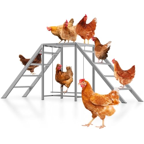 Hühnerstall-Sitzstangen mit Schaukel, Hühnerbahn, Hühnerlauf-Zubehör, Spielzeug, Holzleiter für gesunde und glückliche Haustiere, robust und leicht zu reinigen, geeignet für Hinterhoffarm Hühnerstall-Sitzstangen mit Schaukel, Hühnerbahn, Hühnerlauf-Zubehör, Spielzeug, Holzleiter für gesunde und glückliche Haustiere, robust und leicht zu reinigen, geeignet für Hinterhoffarm von Nandae