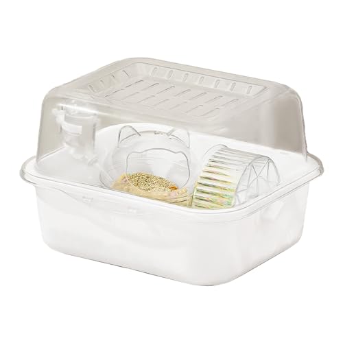 Nankoyal Hamsterkäfig - Transparentes Nagetierheim,Transparentes Interaktives Gehege für Kleintiere wie Mäuse Chinchillas Zwerghamster mit Schlafplatz und Spielbereich von Nankoyal