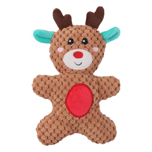 Nankoyal Hundespielzeug aus Plüsch, quietschendes Hundespielzeug, Weihnachten, quietschendes Plüsch-Hundespielzeug, Plüsch-Hundespielzeug, Kauspielzeug, Quietschspielzeug, weiches Stoffspielzeug mit Nankoyal Hundespielzeug aus Plüsch, quietschendes Hundespielzeug, Weihnachten, quietschendes Plüsch-Hundespielzeug, Plüsch-Hundespielzeug, Kauspielzeug, Quietschspielzeug, weiches Stoffspielzeug mit von Nankoyal