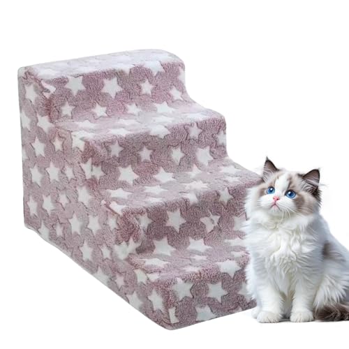 Nankoyal Hundetreppe – Kätzchen-Sofa-Leiter, rutschfest, waschbar, Welpentreppe für Haustiere, Katzen, Sofa, Wohnzimmer, Schlafzimmer, Fensterbank, Arbeitszimmer, Fahrzeugbett von Nankoyal