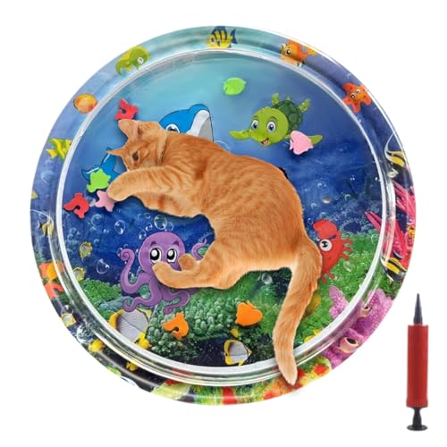 Nankoyal Katzen Wasserspielmatte - Wassersensorik Matte Katzenspielzeug - Ruheplatz Schlafbett Kühlmatte bei für Sofa Balkon Terrasse Nankoyal Katzen Wasserspielmatte - Wassersensorik Matte Katzenspielzeug - Ruheplatz Schlafbett Kühlmatte bei für Sofa Balkon Terrasse von Nankoyal
