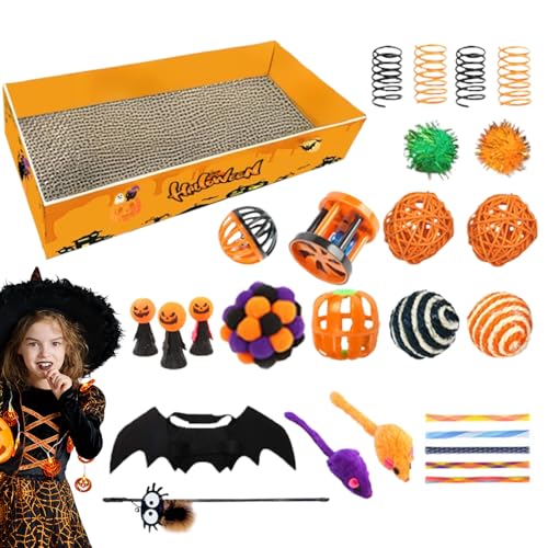 Nankoyal Katzenkratzbrett | Pappkratzer für Indoor-Katzen | Wellpappe Hängematte Liege Couch mit interaktivem Spielzeug für Zuhause Wohnung Schlafzimmer Nankoyal Katzenkratzbrett | Pappkratzer für Indoor-Katzen | Wellpappe Hängematte Liege Couch mit interaktivem Spielzeug für Zuhause Wohnung Schlafzimmer von Nankoyal