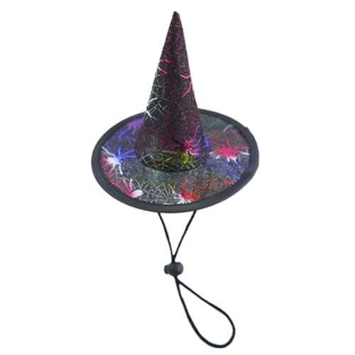 Nanmiyan Halloween Hut Für Hunde | Hexenkostüm Für Haustiere - Netzartige Kopfbedeckung Mit Verstellbarem Band Für Katzen Kostüm Indoor Outdoor Events von Nanmiyan