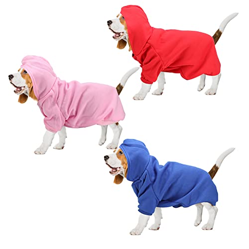 Haustier Hund Hoodie Sweatshirt, Hundebekleidung Gutes Polyester Material Haustierbekleidung Hunde Hoodie Stark und robust für Haustier für Hund(Rosa, XL) von Nannigr