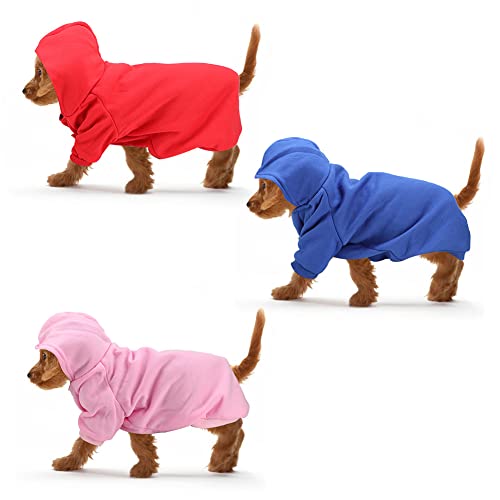Haustier Hund Hoodie Sweatshirt, Hundebekleidung Gutes Polyester Material Haustierbekleidung Hunde Hoodie Stark und robust für Haustier für Hund(rot, S) von Nannigr