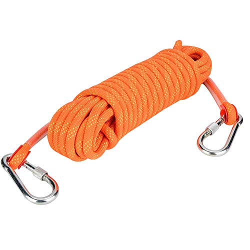 Survival Cord, Outdoor Kletterseil Leicht im Gewicht Robust und langlebig für Outdoor Survival Wandern Bergsteigen(Orange, 50 Meter, 164 Fuß) von Nannigr