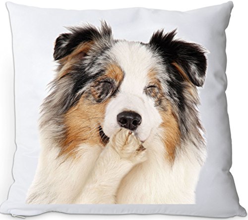 Nanyuk +++ Australian Shepherd - Kissenbezug Kissenhülle | Pillow CASE/Kussensloop - ASD 08 von Nanyuk