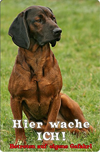 Nanyuk +++ Bayerischer GEBIRGSSCHWEISSHUND - Metall Warnschild Schild Hundeschild Sign - Bay 03 T15 von Nanyuk