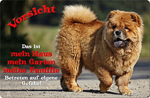 Nanyuk +++ Chow Chow - Metall Warnschild Schild Hundeschild Sign - Cow 02 T1 von Nanyuk