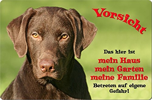 Nanyuk +++ Labrador Retriever - Metall Warnschild Schild Hundeschild Sign - LAB 25 T1 Bra von Nanyuk